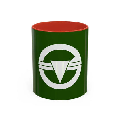 Flag of Arakawa Tokyo Japan - Accent Coffee Mug 11oz Red - Go Mug Yourself