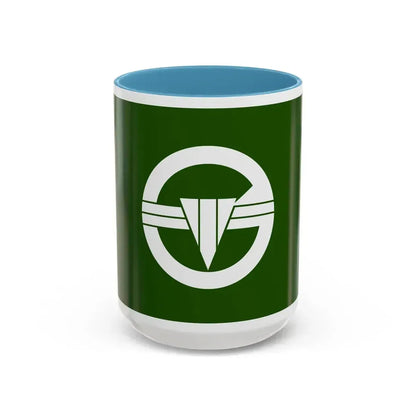 Flag of Arakawa Tokyo Japan - Accent Coffee Mug 15oz Light Blue - Go Mug Yourself