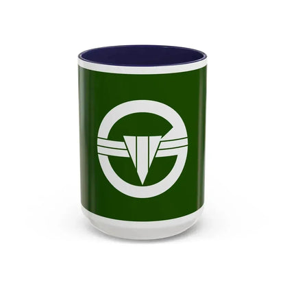 Flag of Arakawa Tokyo Japan - Accent Coffee Mug 15oz Navy - Go Mug Yourself