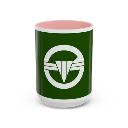 Flag of Arakawa Tokyo Japan - Accent Coffee Mug 15oz Pink - Go Mug Yourself