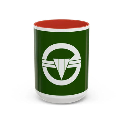 Flag of Arakawa Tokyo Japan - Accent Coffee Mug 15oz Red - Go Mug Yourself
