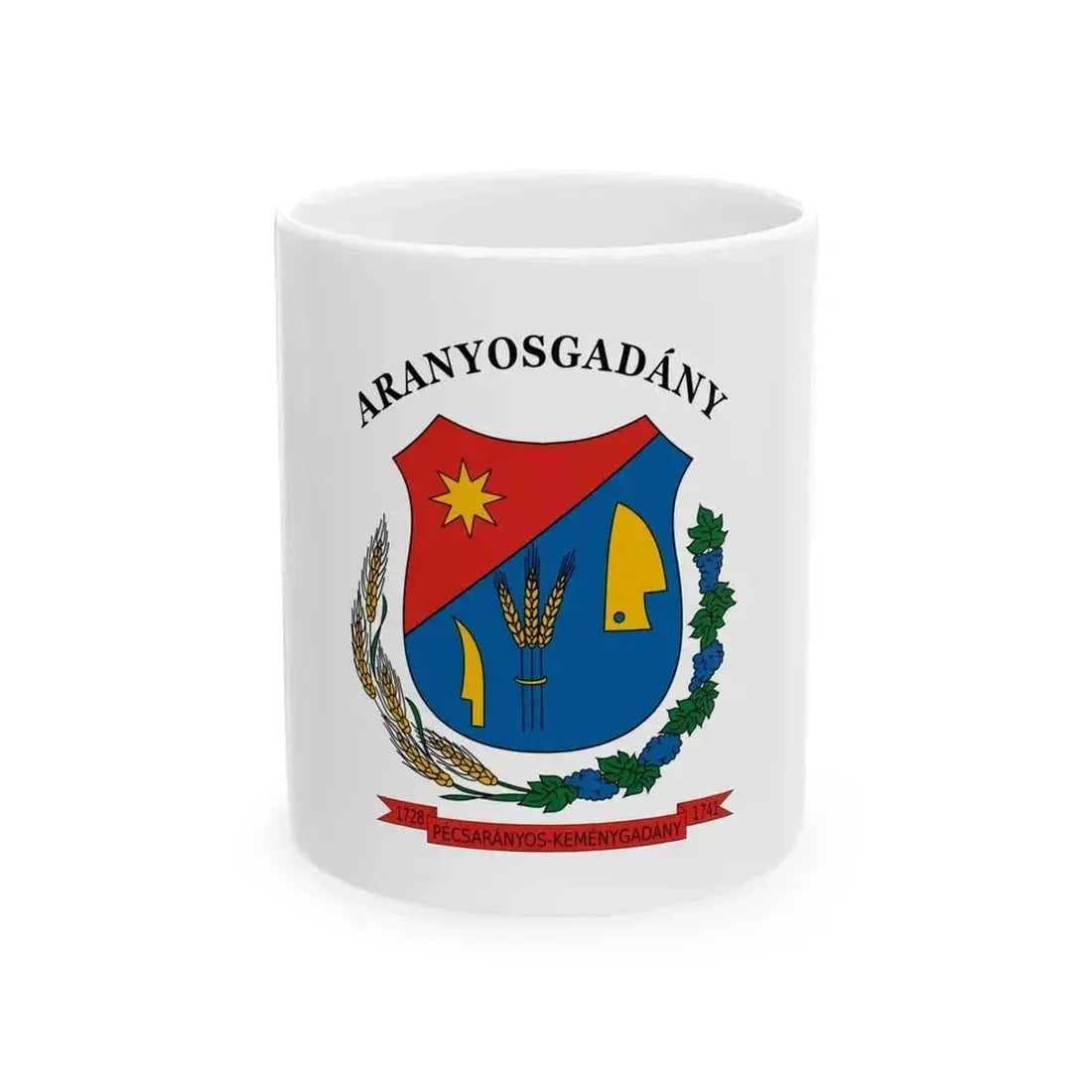 Flag of Aranyosgadany (Hungary) White Coffee Mug 11oz - Go Mug Yourself