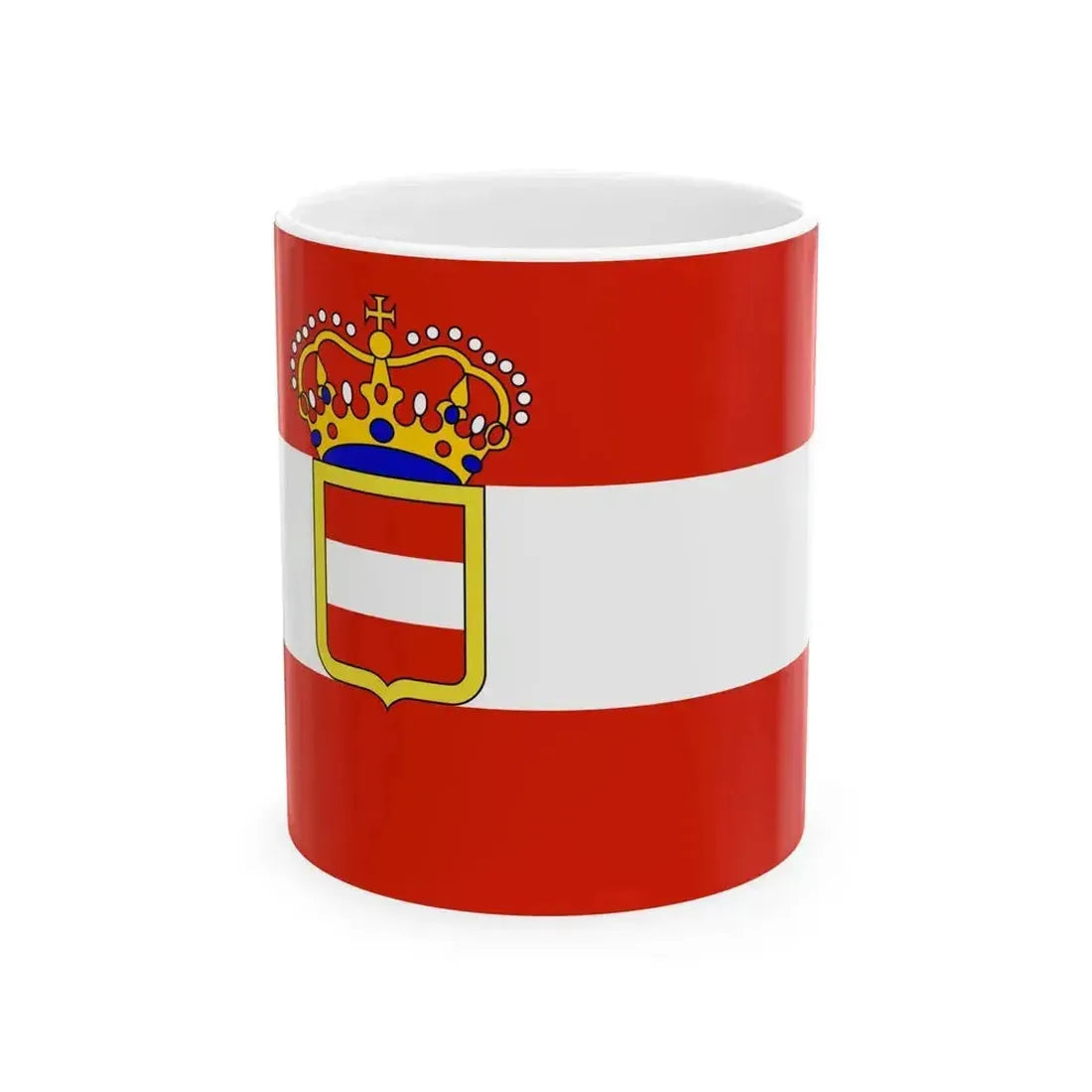 Flag of Archduchy of Austria 1894 - 1918 (Austria) White Coffee Mug 11oz - Go Mug Yourself