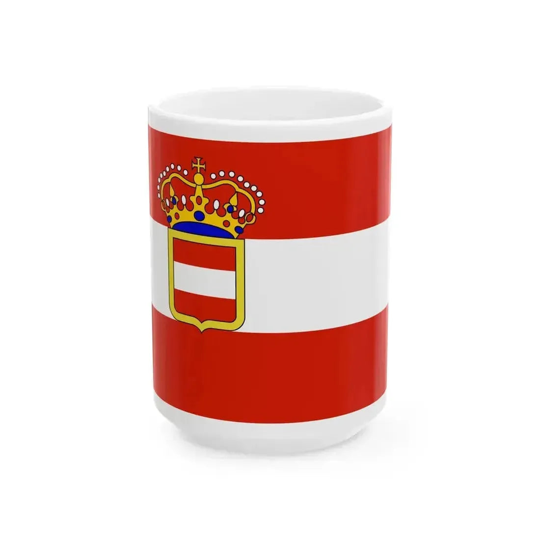 Flag of Archduchy of Austria 1894 - 1918 (Austria) White Coffee Mug 15oz - Go Mug Yourself
