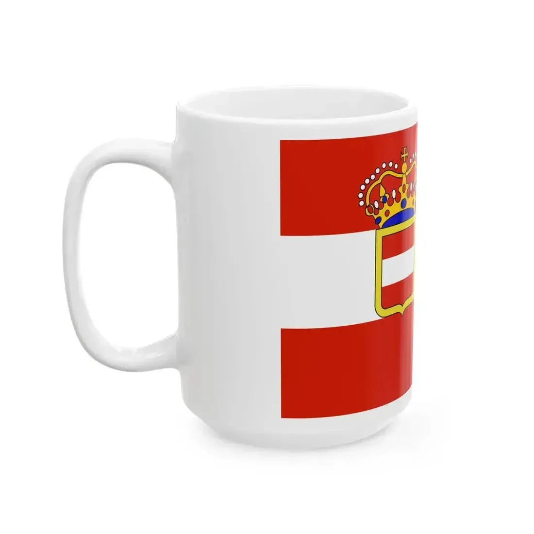 Flag of Archduchy of Austria 1894 - 1918 (Austria) White Coffee Mug - Go Mug Yourself