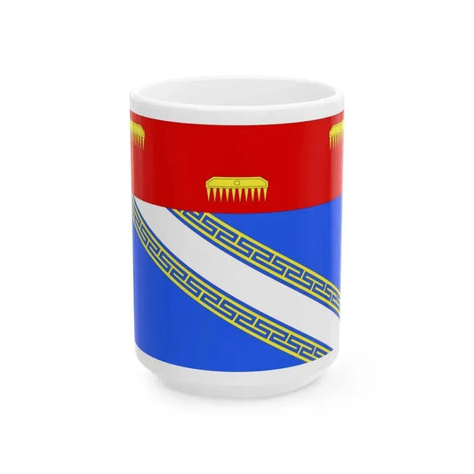 Flag of Ardennes France 2 - White Coffee Mug 15oz - Go Mug Yourself