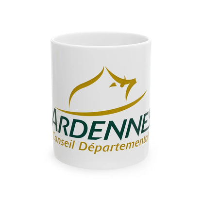 Flag of Ardennes France - White Coffee Mug-11oz-Go Mug Yourself