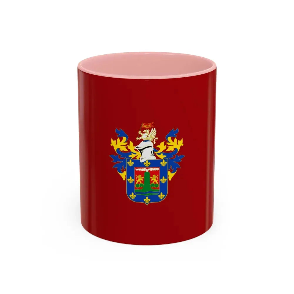 Flag of Arequipa capital of the Arequipa Region Peru - Accent Coffee Mug 11oz Pink - Go Mug Yourself