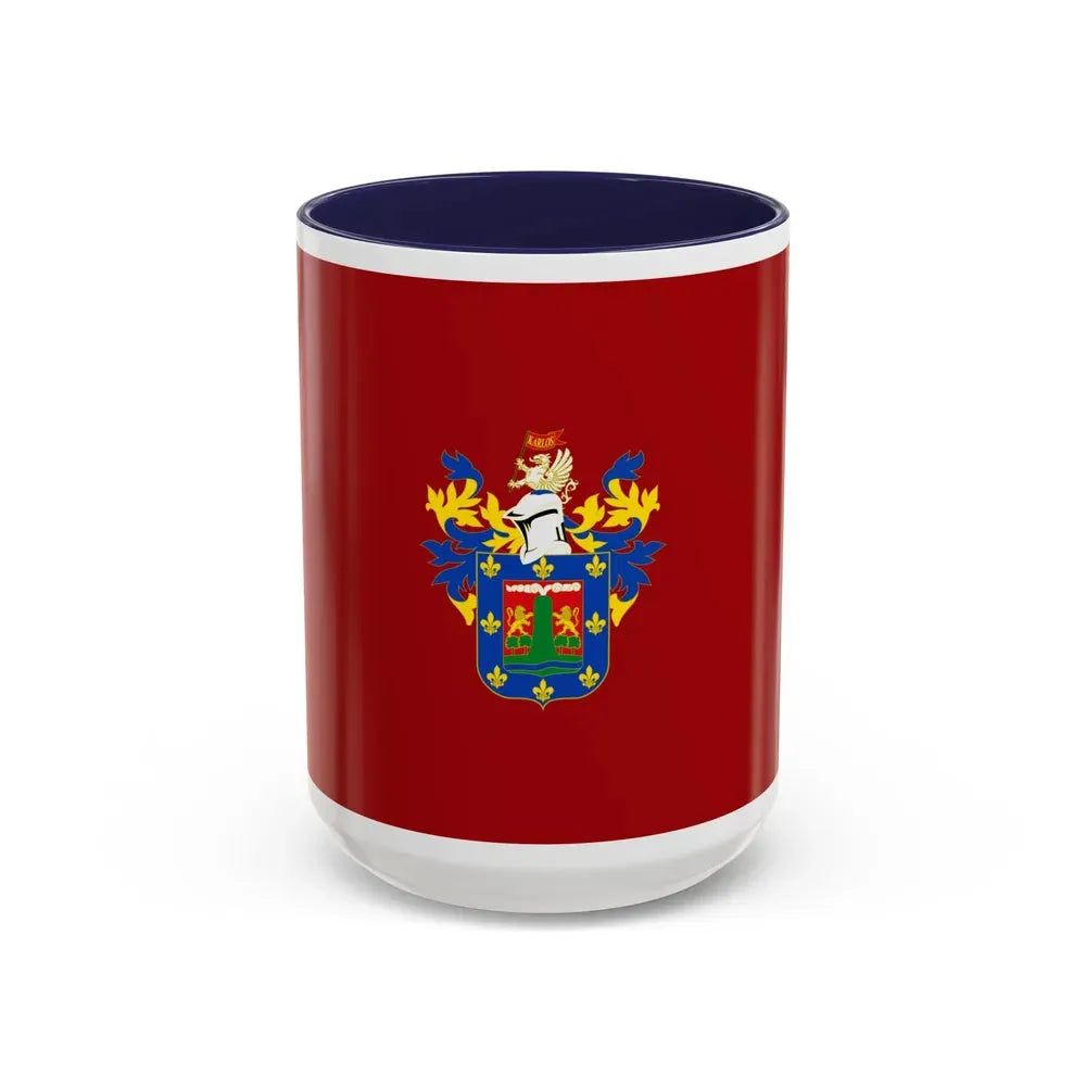 Flag of Arequipa capital of the Arequipa Region Peru - Accent Coffee Mug 15oz Navy - Go Mug Yourself