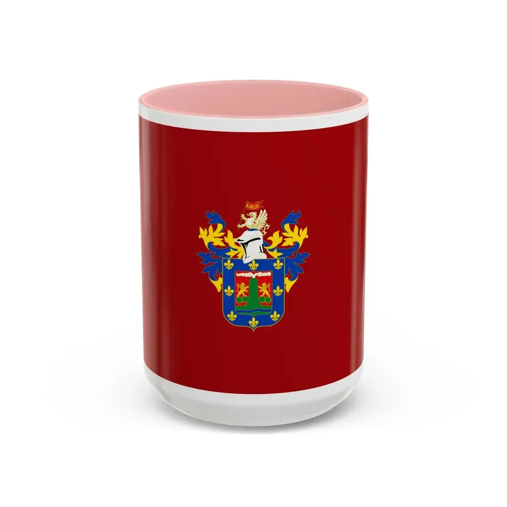 Flag of Arequipa capital of the Arequipa Region Peru - Accent Coffee Mug 15oz Pink - Go Mug Yourself