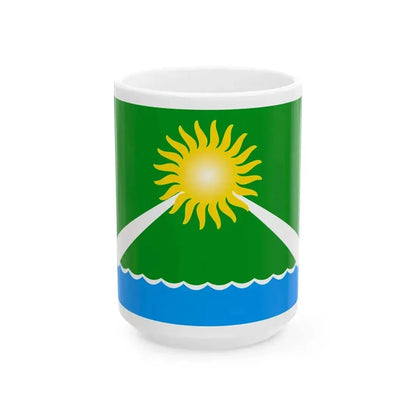 Flag of Argayash Chelyabinsk oblast (Russia) White Coffee Mug 15oz - Go Mug Yourself