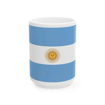 Flag of Argentina 1861-2010 3-2 (Argentina) White Coffee Mug 15oz - Go Mug Yourself