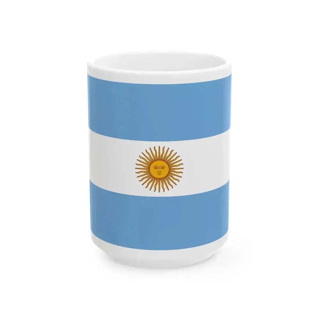 Flag of Argentina 3-2 (Argentina) White Coffee Mug 15oz - Go Mug Yourself