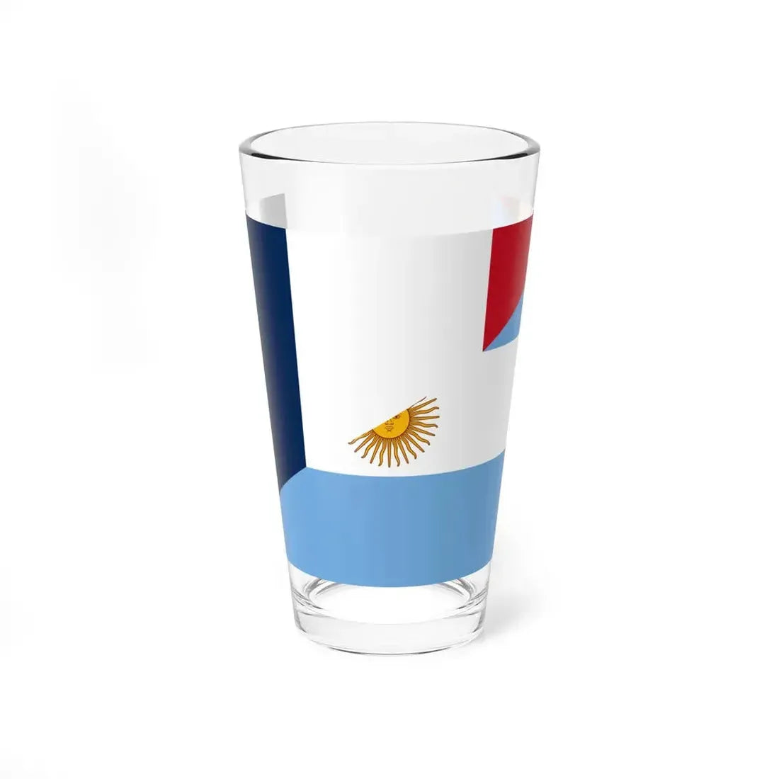 Flag of Argentina and France (France) Pint Glass 16oz 16oz - Go Mug Yourself
