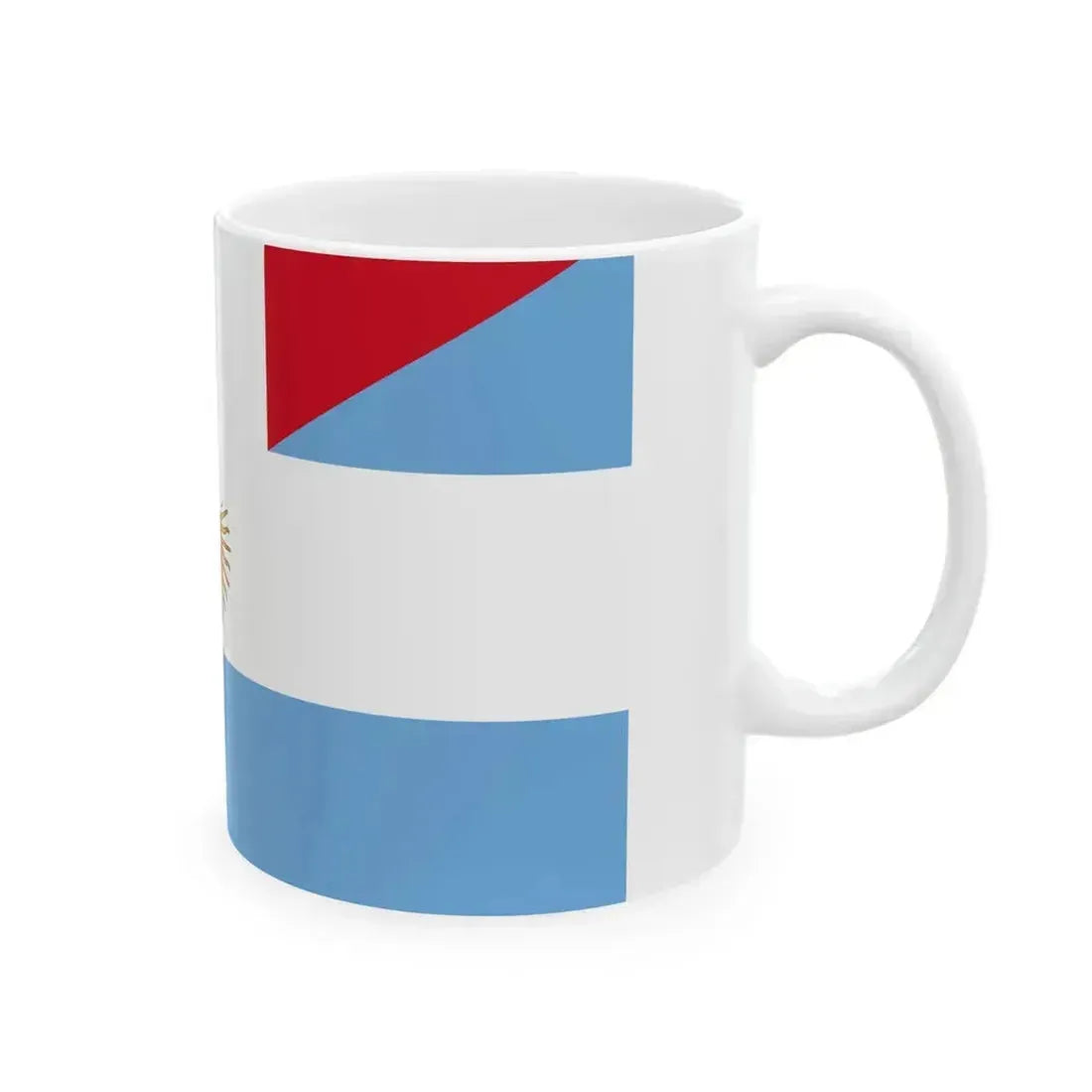 Flag of Argentina and France (France) White Coffee Mug - Go Mug Yourself