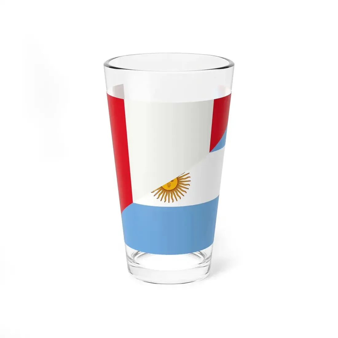 Flag of Argentina and Peru (Peru) Pint Glass 16oz 16oz - Go Mug Yourself