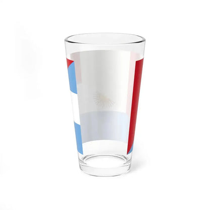 Flag of Argentina and Peru (Peru) Pint Glass 16oz - Go Mug Yourself