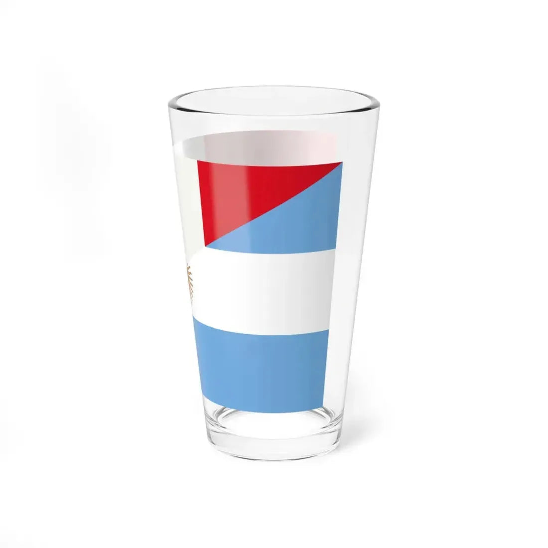 Flag of Argentina and Peru (Peru) Pint Glass 16oz - Go Mug Yourself