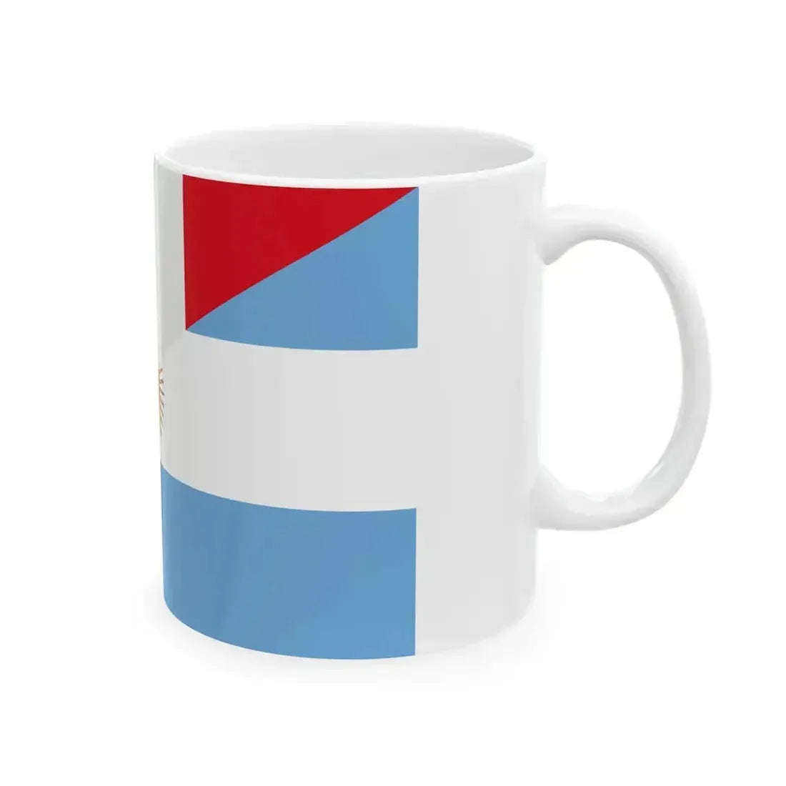Flag of Argentina and Peru (Peru) White Coffee Mug - Go Mug Yourself