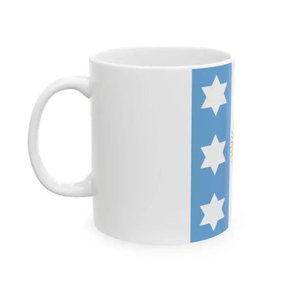 Flag of Argentine Admiral 1894-1904 (Argentina) White Coffee Mug - Go Mug Yourself