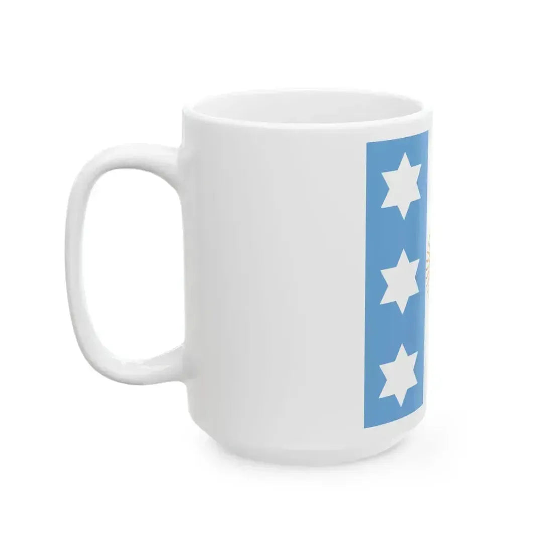 Flag of Argentine Admiral 1894-1904 (Argentina) White Coffee Mug - Go Mug Yourself