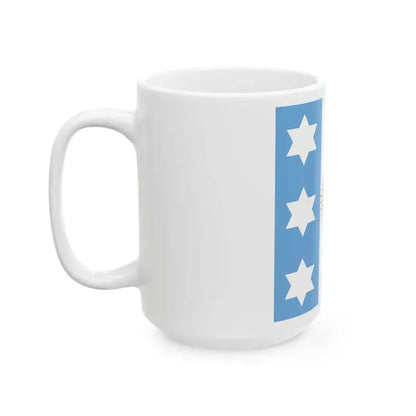 Flag of Argentine Admiral 1894-1904 (Argentina) White Coffee Mug - Go Mug Yourself