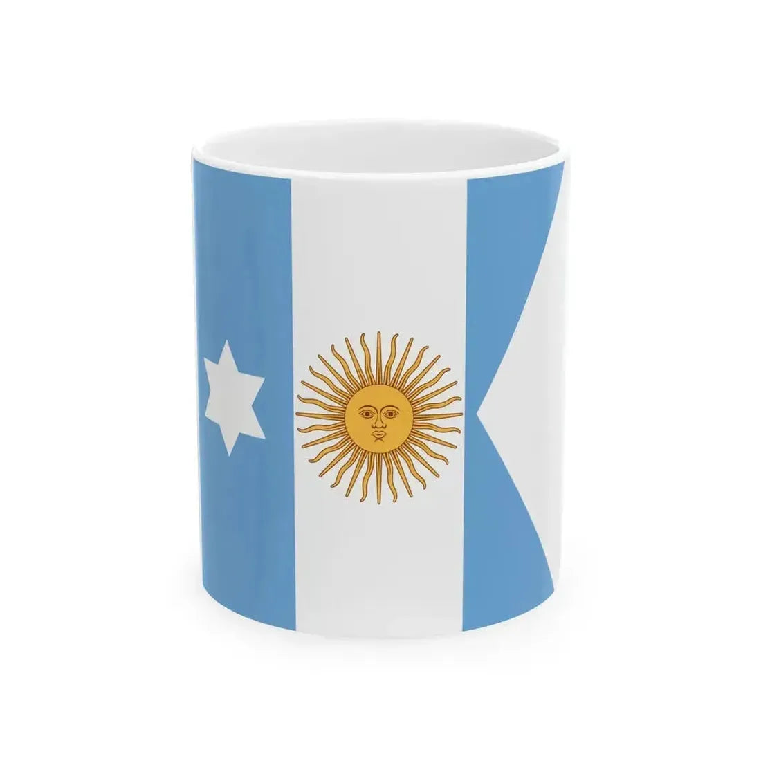 Flag of Argentine Captain Adjutant-General 1894-1904 (Argentina) White Coffee Mug 11oz - Go Mug Yourself