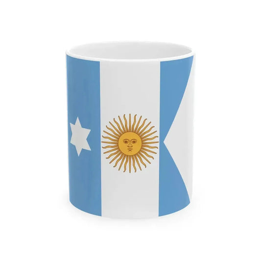 Flag of Argentine Captain Adjutant-General 1894-1904 (Argentina) White Coffee Mug 11oz - Go Mug Yourself