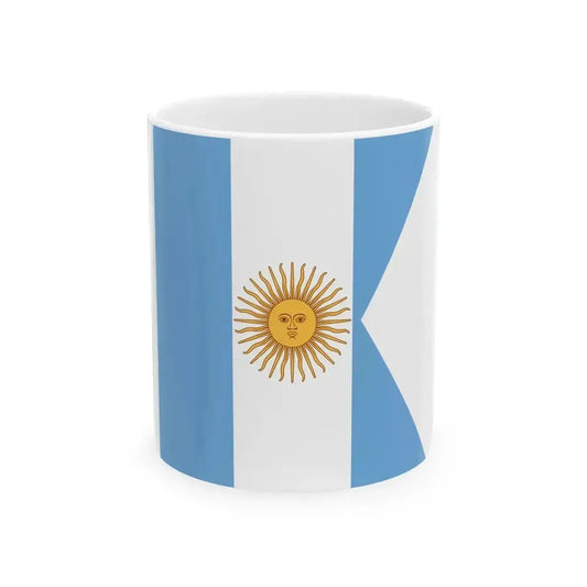 Flag of Argentine Captain in Command 1894-1904 (Argentina) White Coffee Mug 11oz - Go Mug Yourself