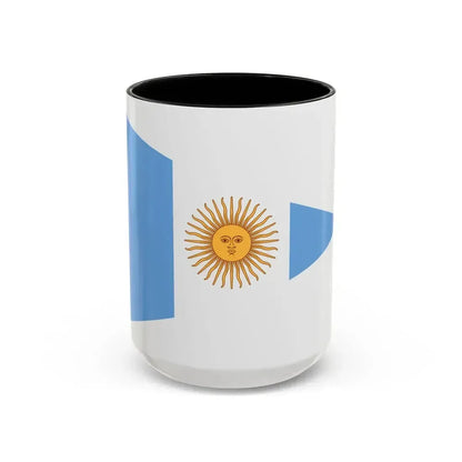 Flag of Argentine Commandante Superior 1894 to 1904 - Accent Coffee Mug 15oz Black - Go Mug Yourself