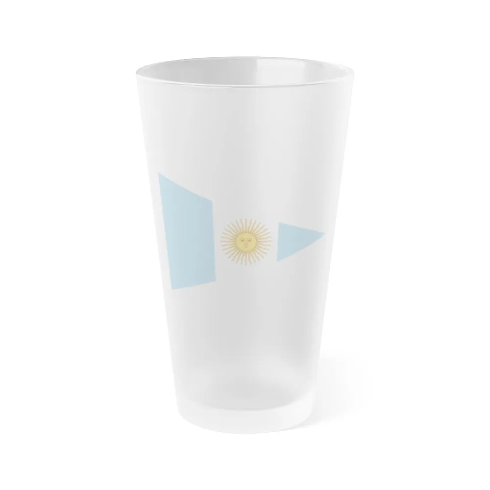 Flag of Argentine Commandante Superior 1894 to 1904 - Frosted Pint Glass 16oz-16oz-Frosted-Go Mug Yourself