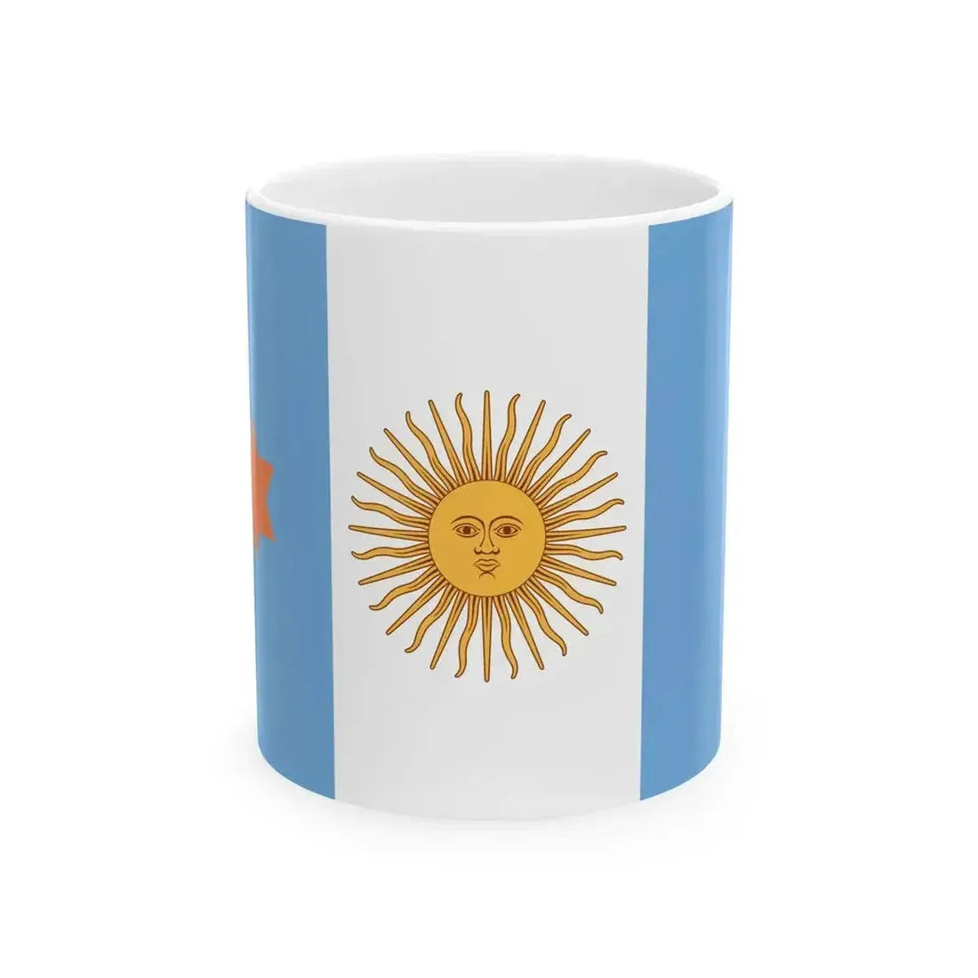 Flag of Argentine General de Brigada 1894-1904 (Argentina) White Coffee Mug 11oz - Go Mug Yourself
