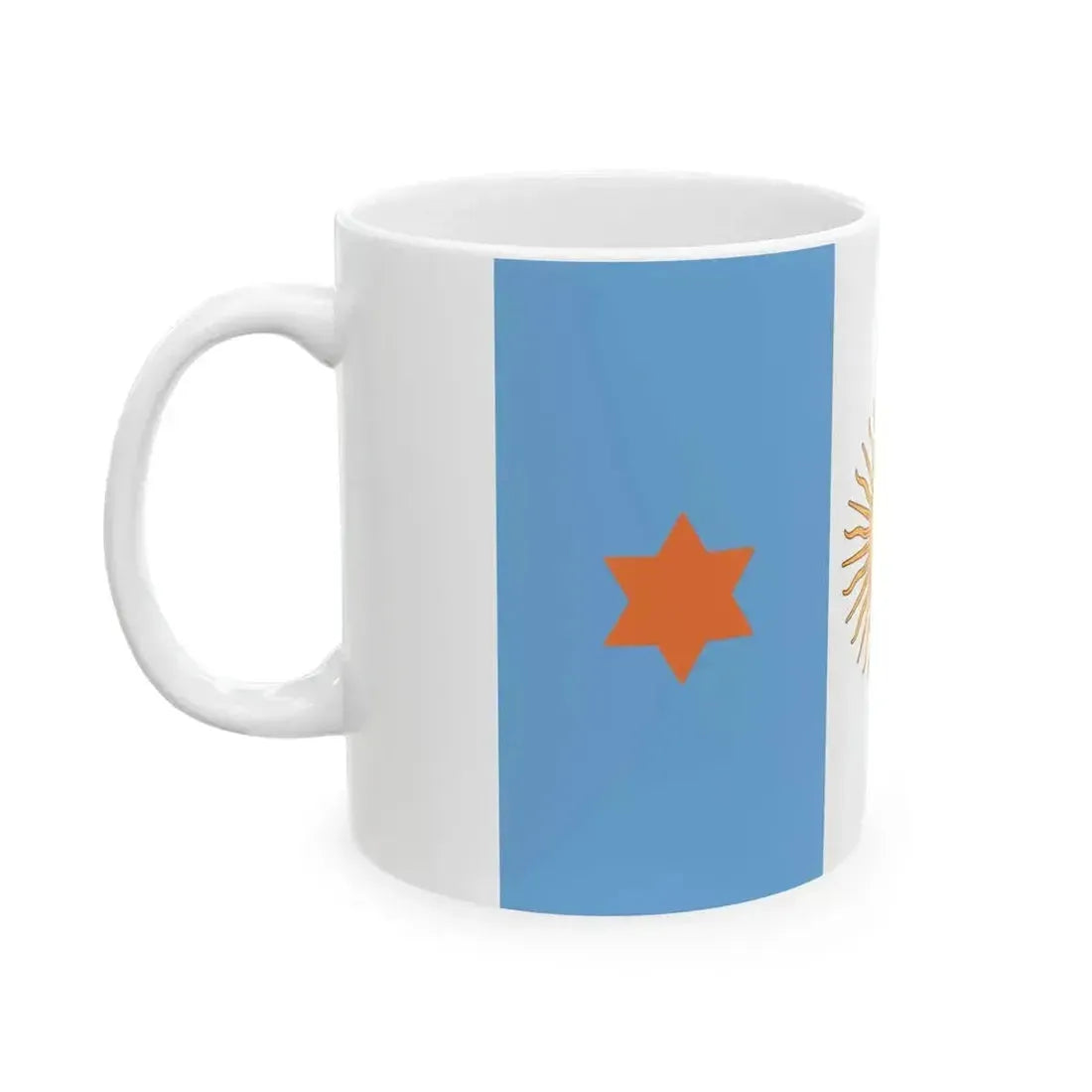 Flag of Argentine General de Brigada 1894-1904 (Argentina) White Coffee Mug - Go Mug Yourself