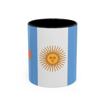 Flag of Argentine General de Brigada 1894 to 1904 - Accent Coffee Mug 11oz Black - Go Mug Yourself