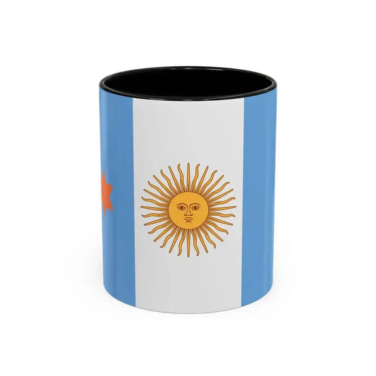 Flag of Argentine General de Brigada 1894 to 1904 - Accent Coffee Mug 11oz Black - Go Mug Yourself