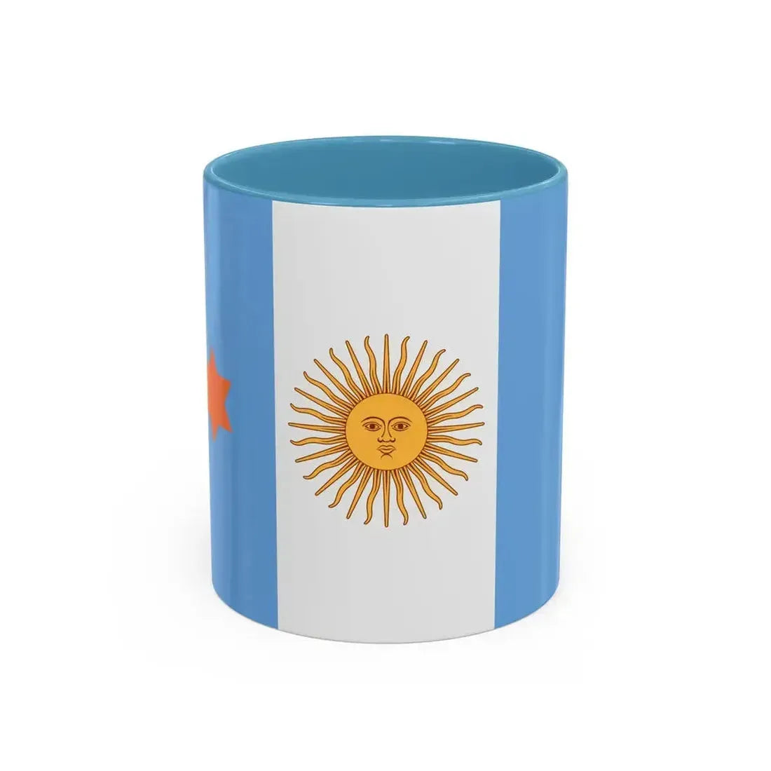 Flag of Argentine General de Brigada 1894 to 1904 - Accent Coffee Mug 11oz Light Blue - Go Mug Yourself