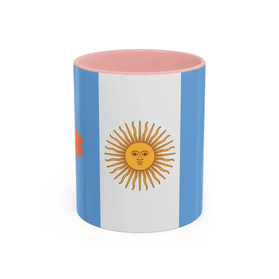 Flag of Argentine General de Brigada 1894 to 1904 - Accent Coffee Mug 11oz Pink - Go Mug Yourself