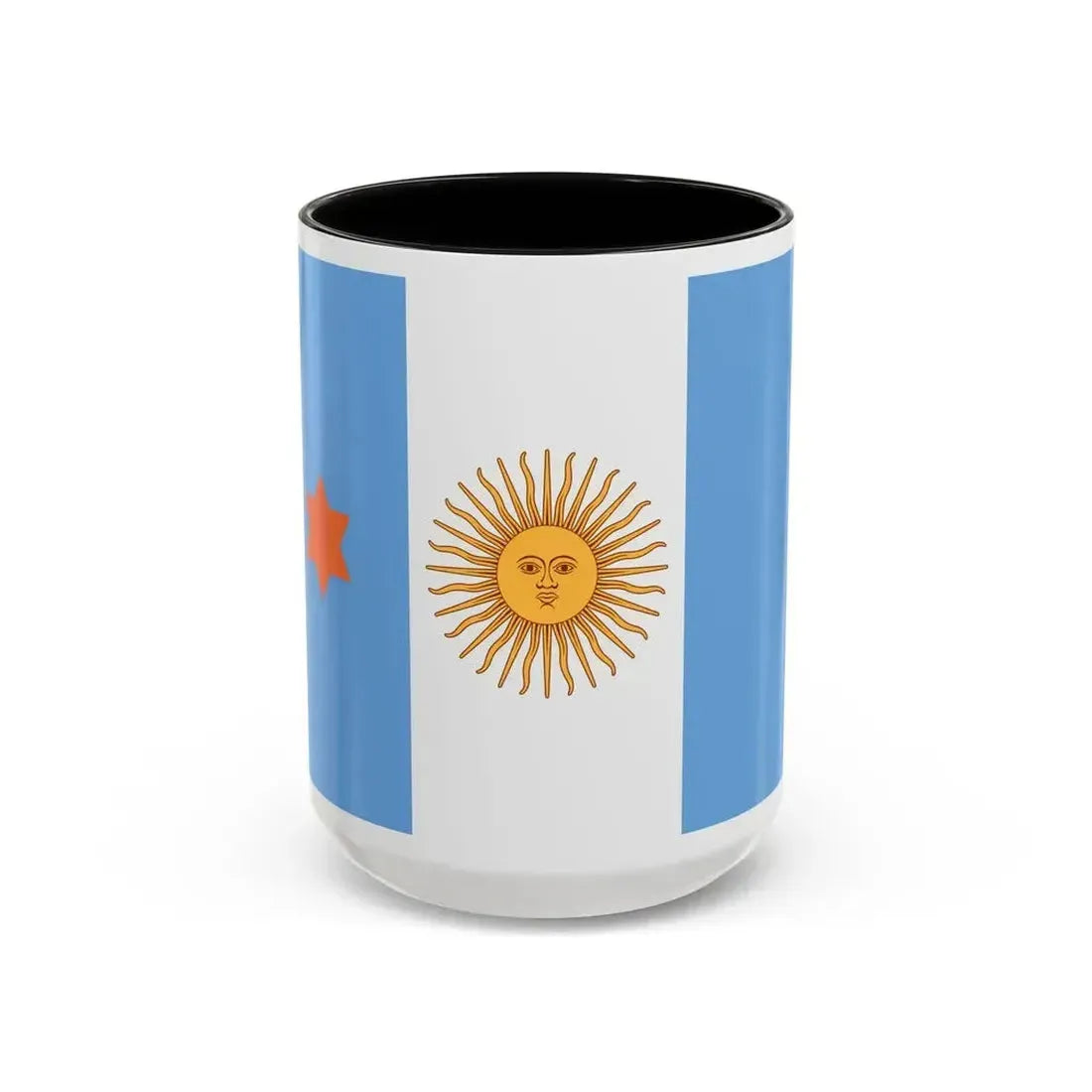 Flag of Argentine General de Brigada 1894 to 1904 - Accent Coffee Mug 15oz Black - Go Mug Yourself