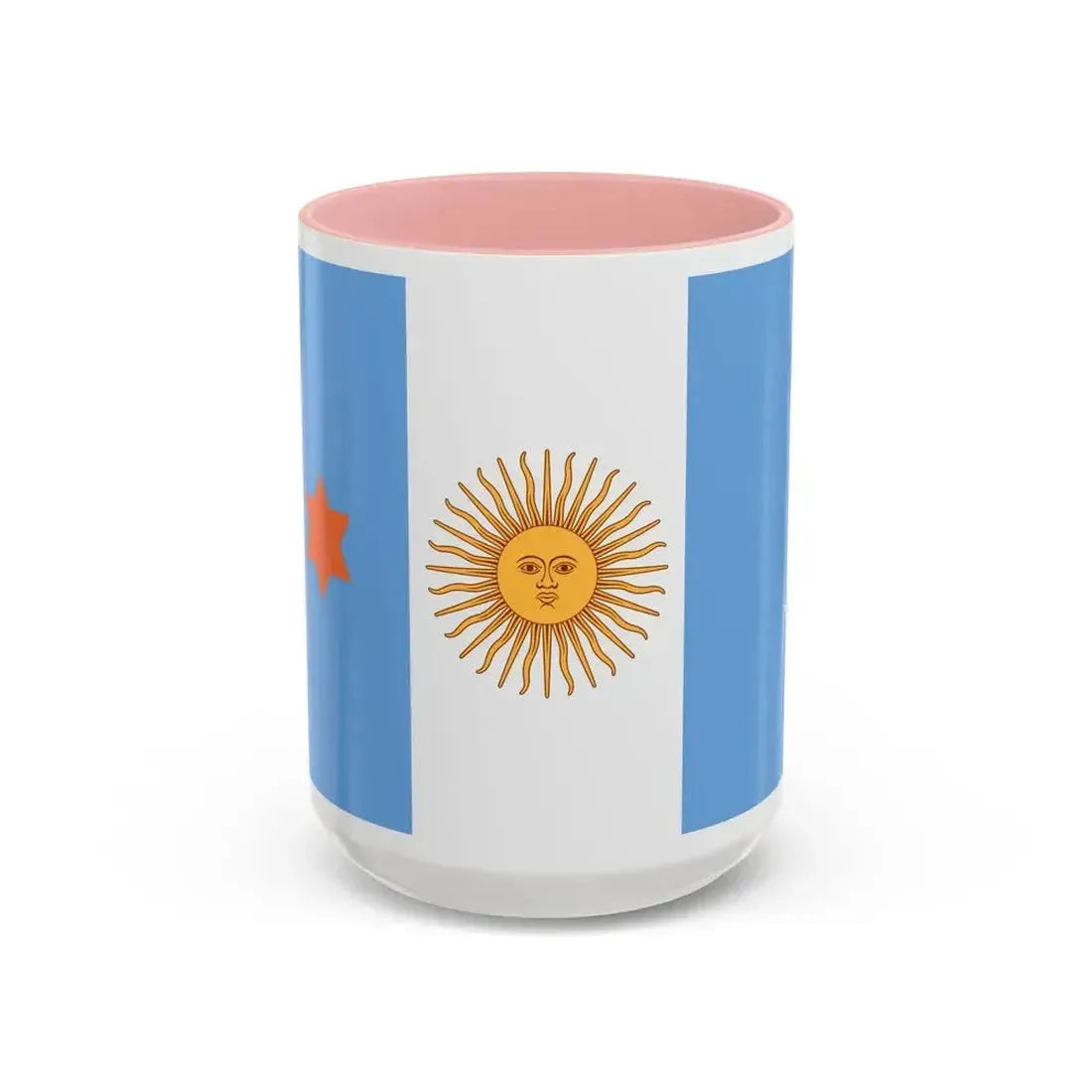 Flag of Argentine General de Brigada 1894 to 1904 - Accent Coffee Mug 15oz Pink - Go Mug Yourself