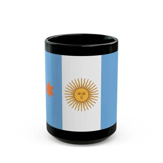 Flag of Argentine General de Brigada 1894 to 1904 - Black Coffee Mug 15oz - Go Mug Yourself