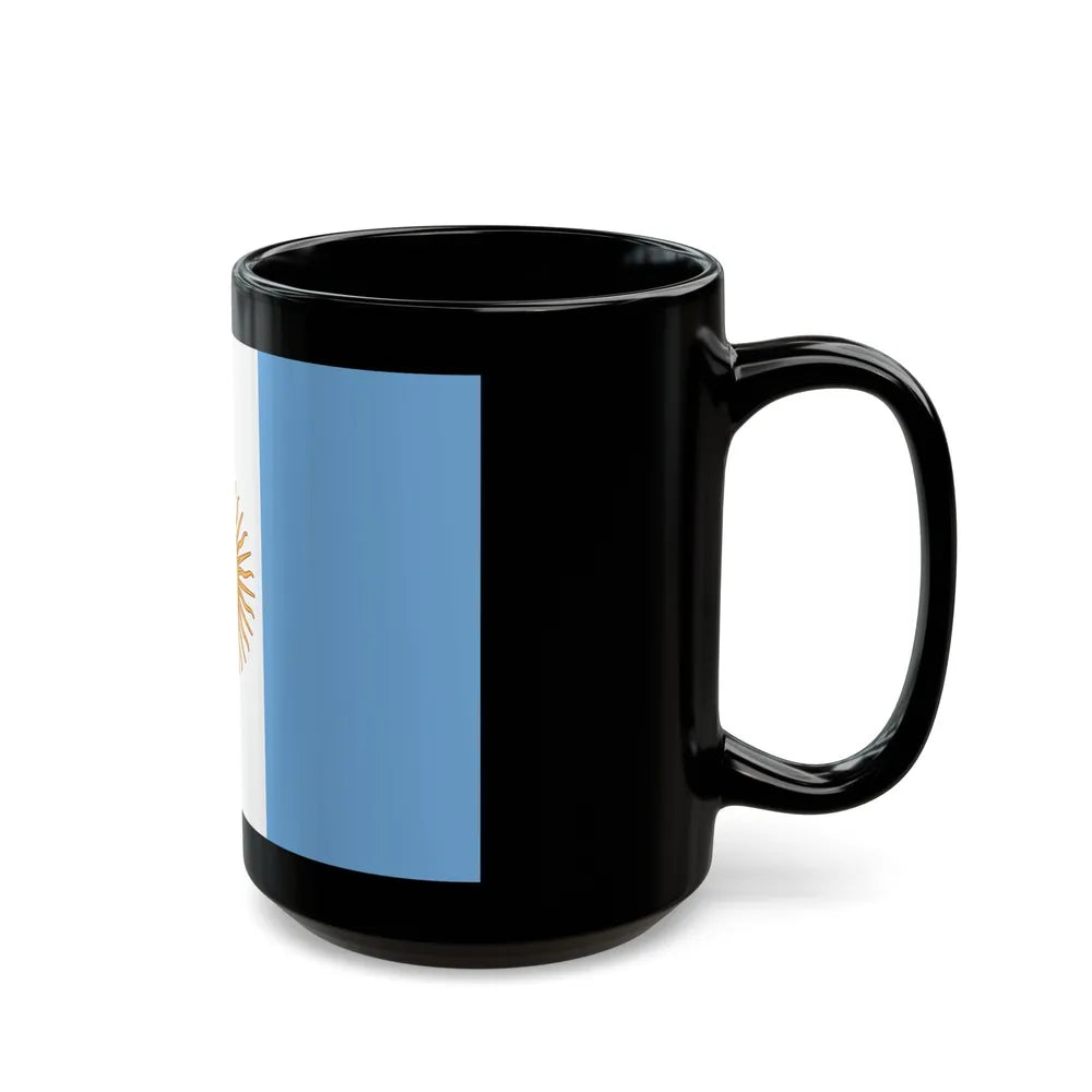 Flag of Argentine General de Brigada 1894 to 1904 - Black Coffee Mug-Go Mug Yourself