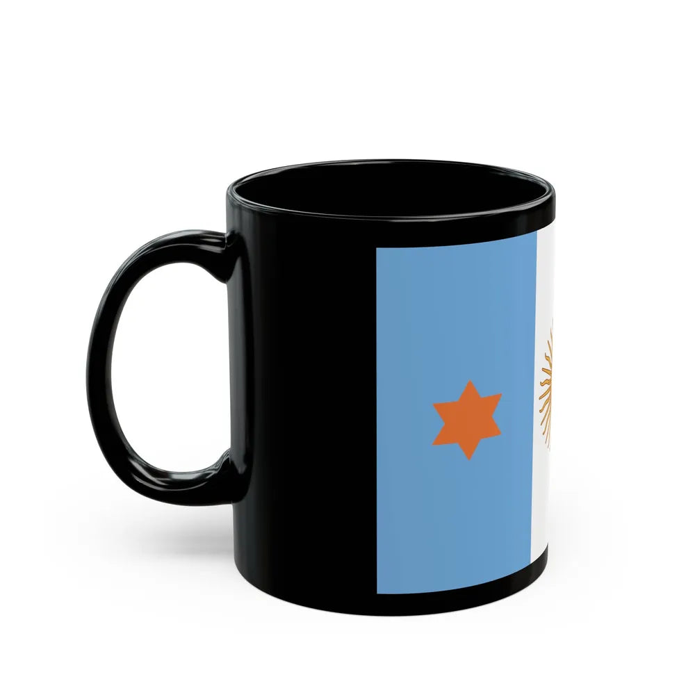 Flag of Argentine General de Brigada 1894 to 1904 - Black Coffee Mug-Go Mug Yourself