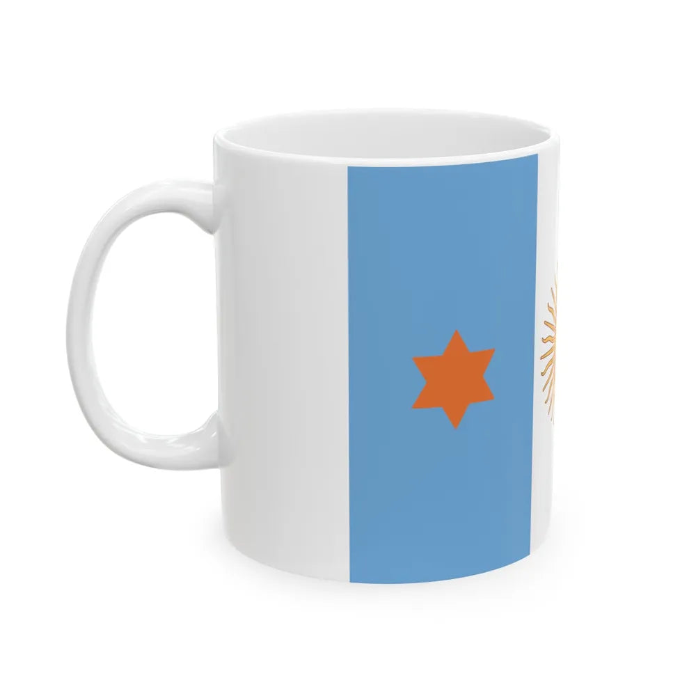 Flag of Argentine General de Brigada 1894 to 1904 - White Coffee Mug-Go Mug Yourself