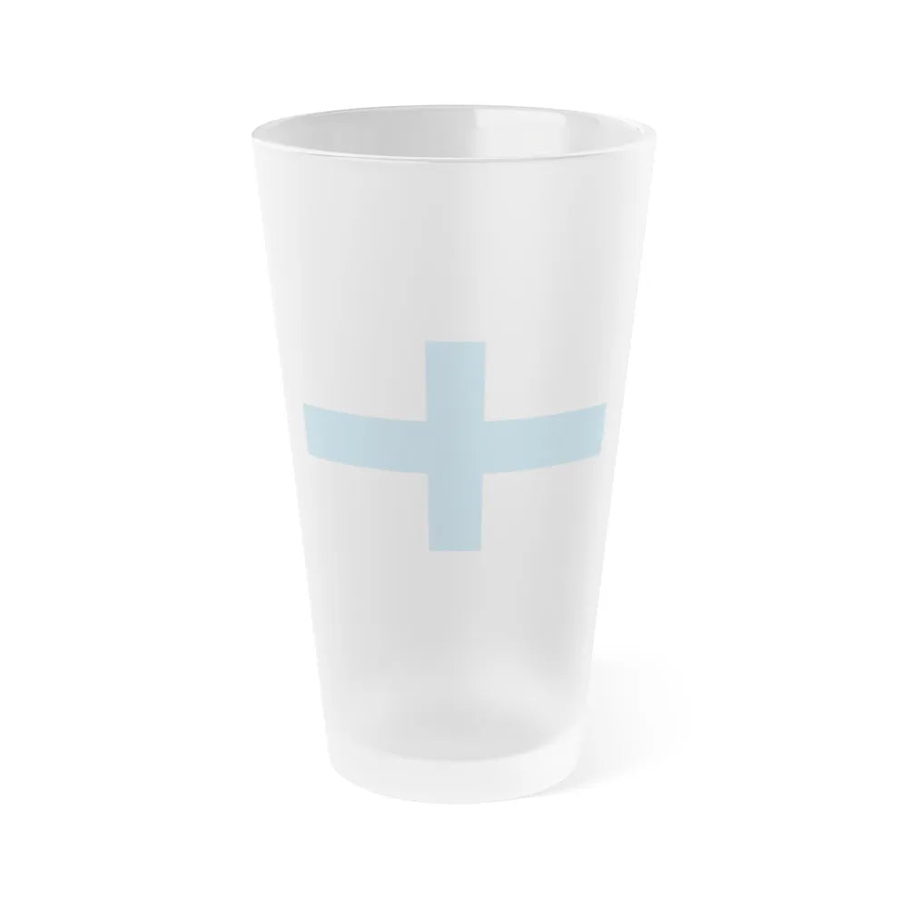 Flag of Argentine Patriotic League - Frosted Pint Glass 16oz-16oz-Frosted-Go Mug Yourself