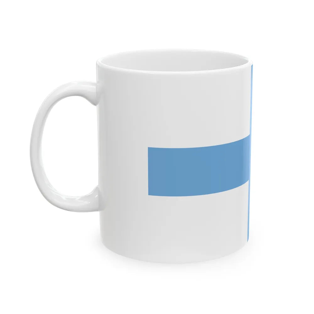 Flag of Argentine Patriotic League - White Coffee Mug-Go Mug Yourself