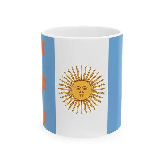 Flag of Argentine Teniente General 1894-1904 (Argentina) White Coffee Mug 11oz - Go Mug Yourself