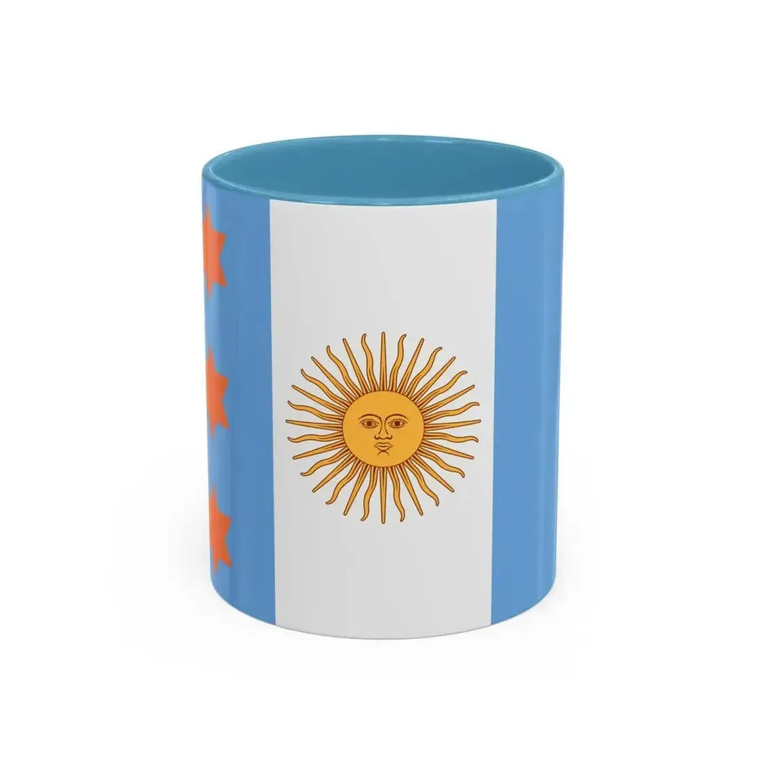 Flag of Argentine Teniente General 1894 to 1904 - Accent Coffee Mug 11oz Light Blue - Go Mug Yourself