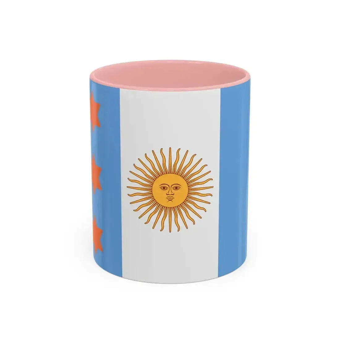 Flag of Argentine Teniente General 1894 to 1904 - Accent Coffee Mug 11oz Pink - Go Mug Yourself
