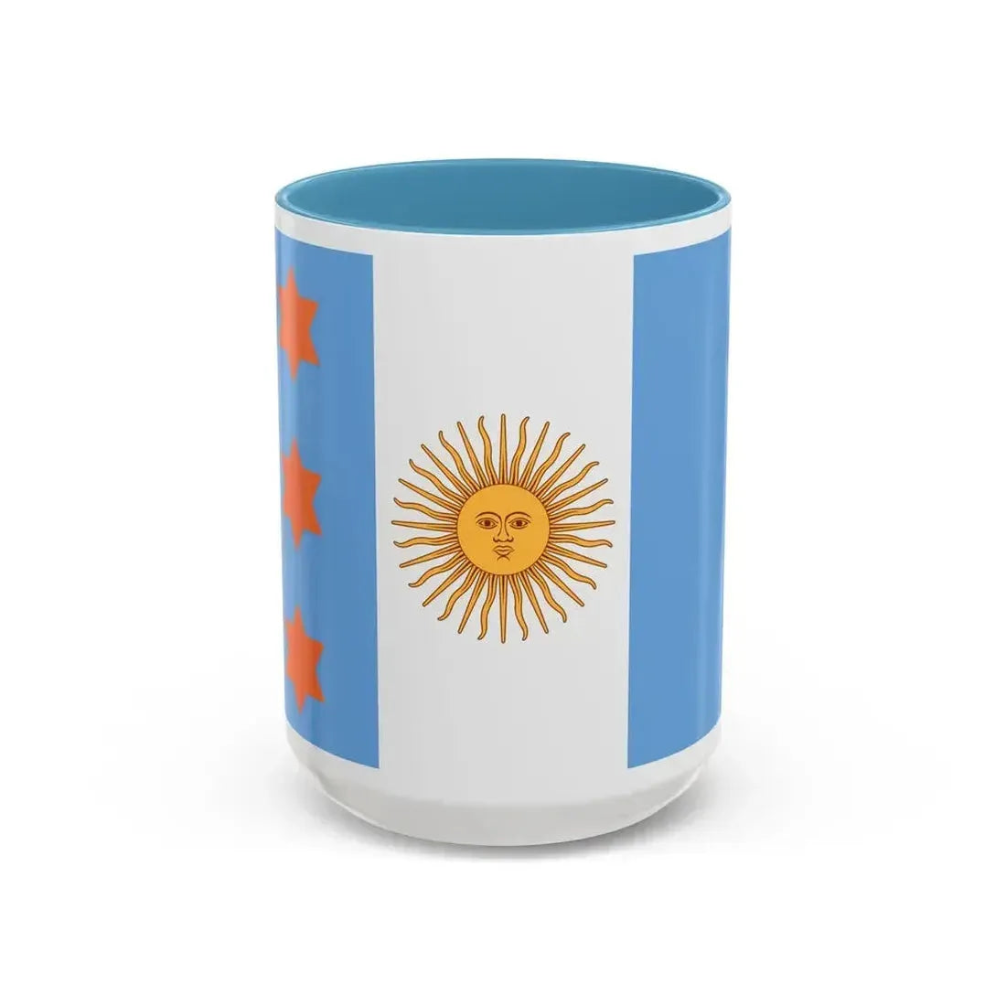 Flag of Argentine Teniente General 1894 to 1904 - Accent Coffee Mug 15oz Light Blue - Go Mug Yourself