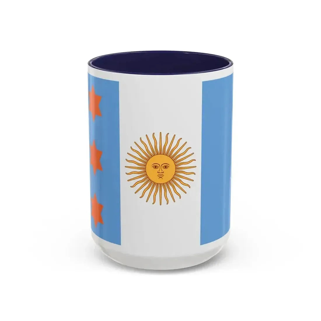 Flag of Argentine Teniente General 1894 to 1904 - Accent Coffee Mug 15oz Navy - Go Mug Yourself